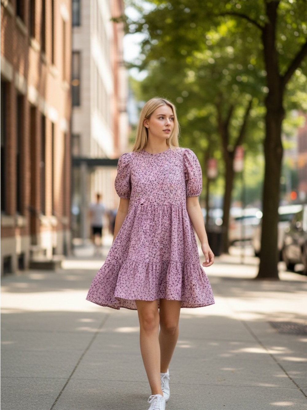 Hyacinth House Tuckernuck  Ellie  lilac floral mini dress NWOT